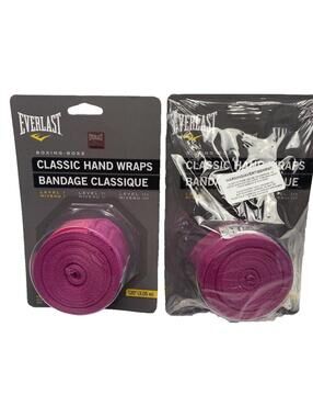 Everlast Classic Hand Wraps Boxing MMA 2 Pack Pink Brand New Protective Gear